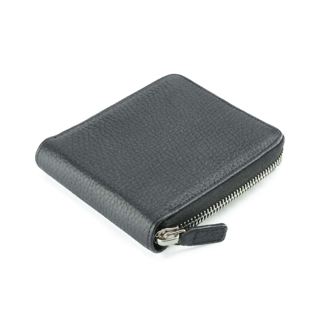Calfskin Zip Around Wallet with Crocodile Interior