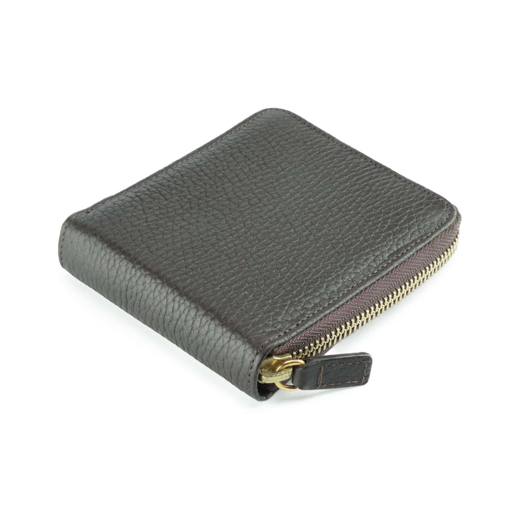 Calfskin Zip Around Wallet with Crocodile Interior