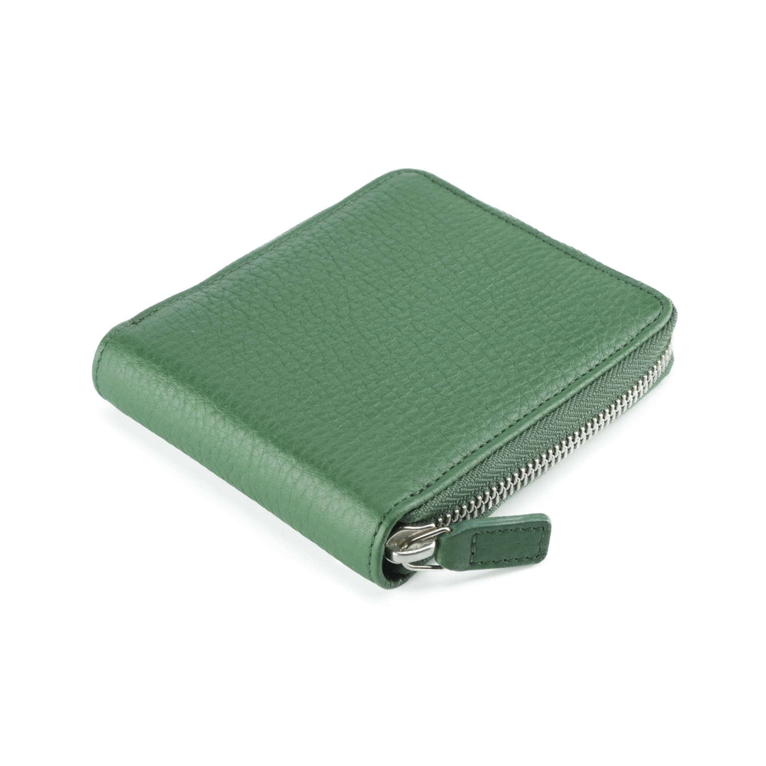 Calfskin Zip Around Wallet with Crocodile Interior