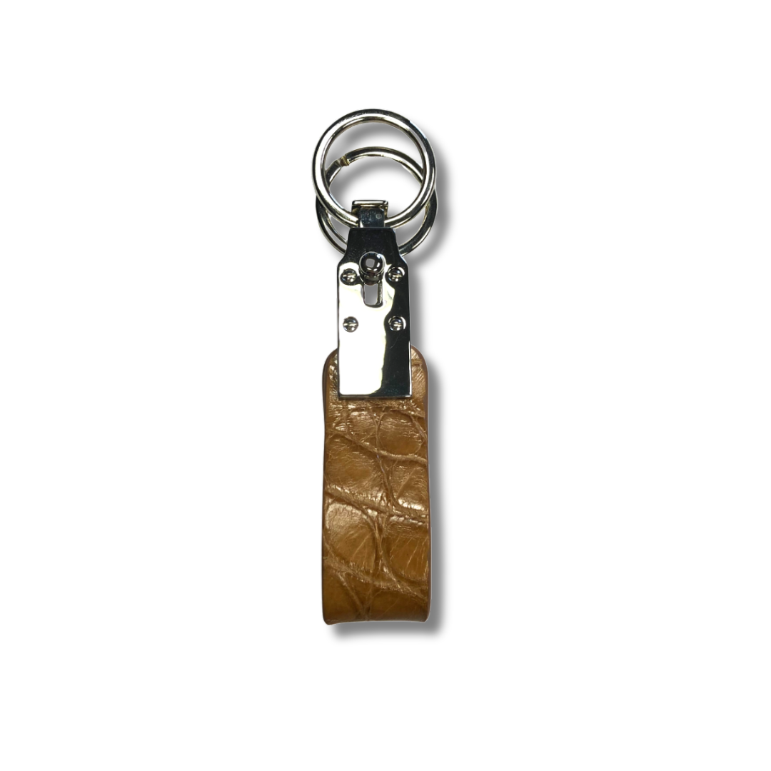 Crocodile Leather Pendant Keychain