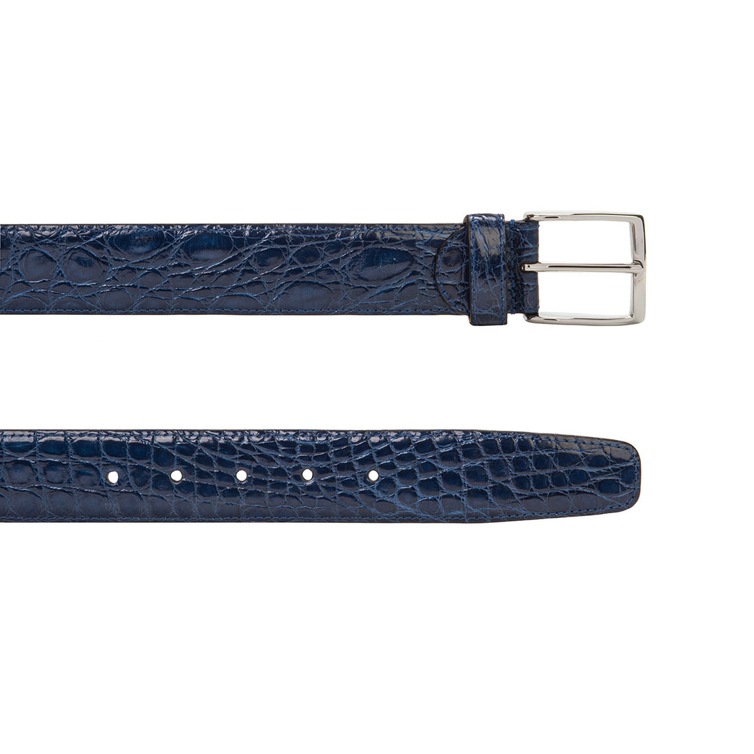 35mm Shiny Crocodile Leather Belt