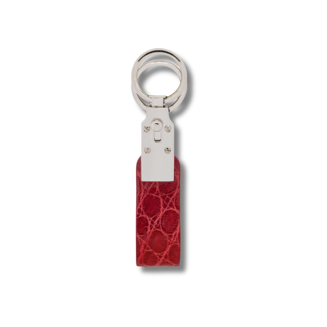 Crocodile Leather Pendant Keychain