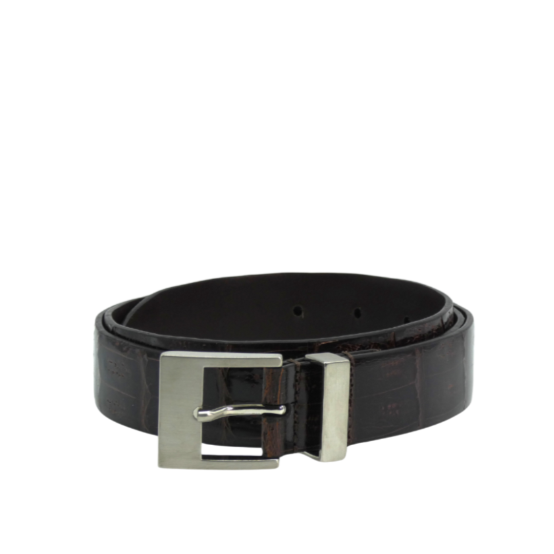 30mm Wild Tail Crocodile Leather Belt