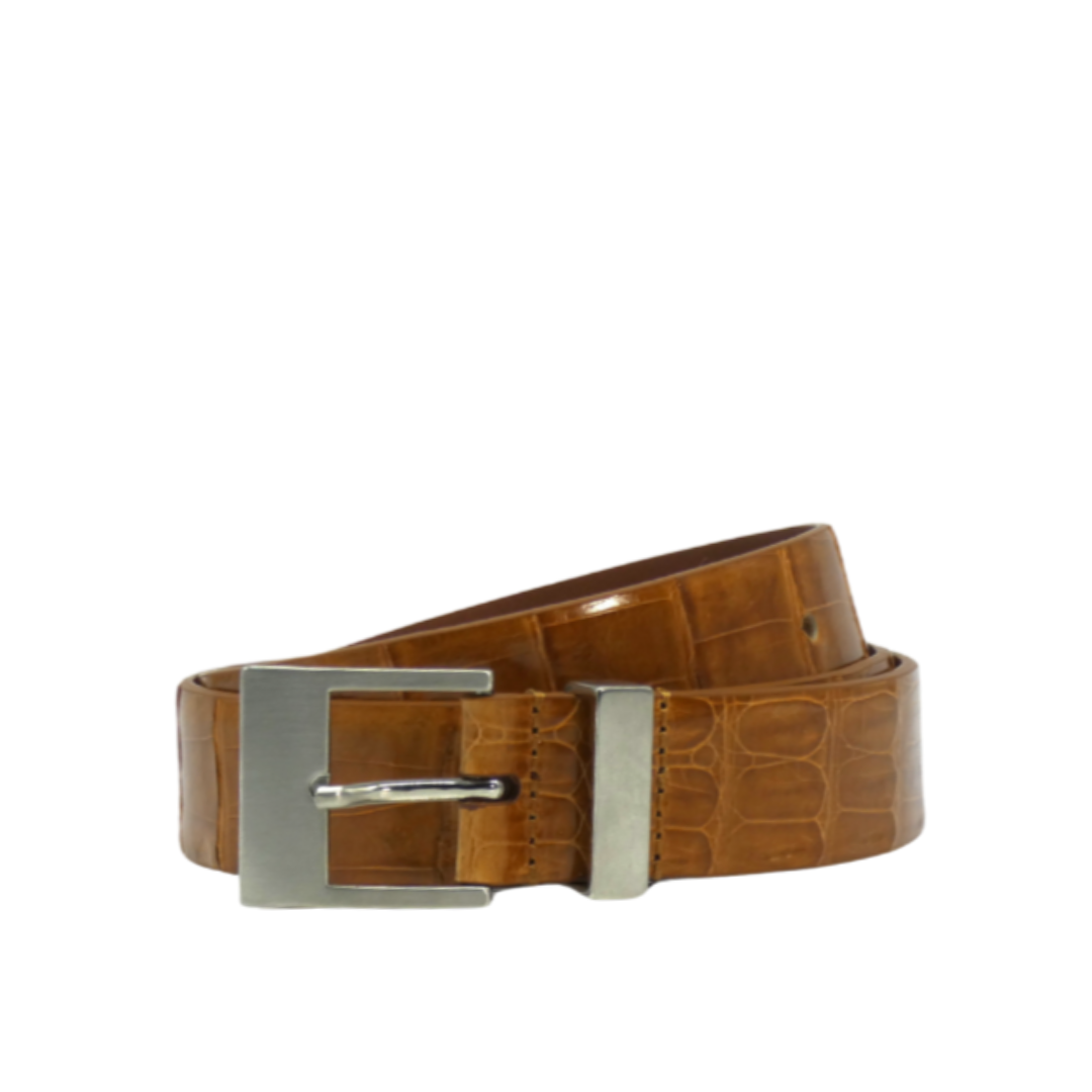30mm Wild Tail Crocodile Leather Belt