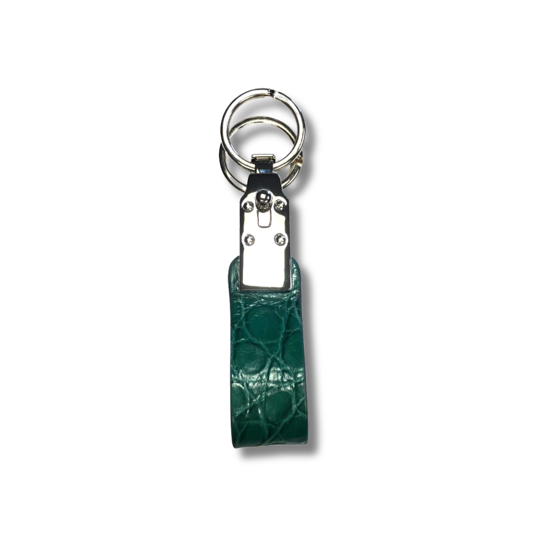 Crocodile Leather Pendant Keychain