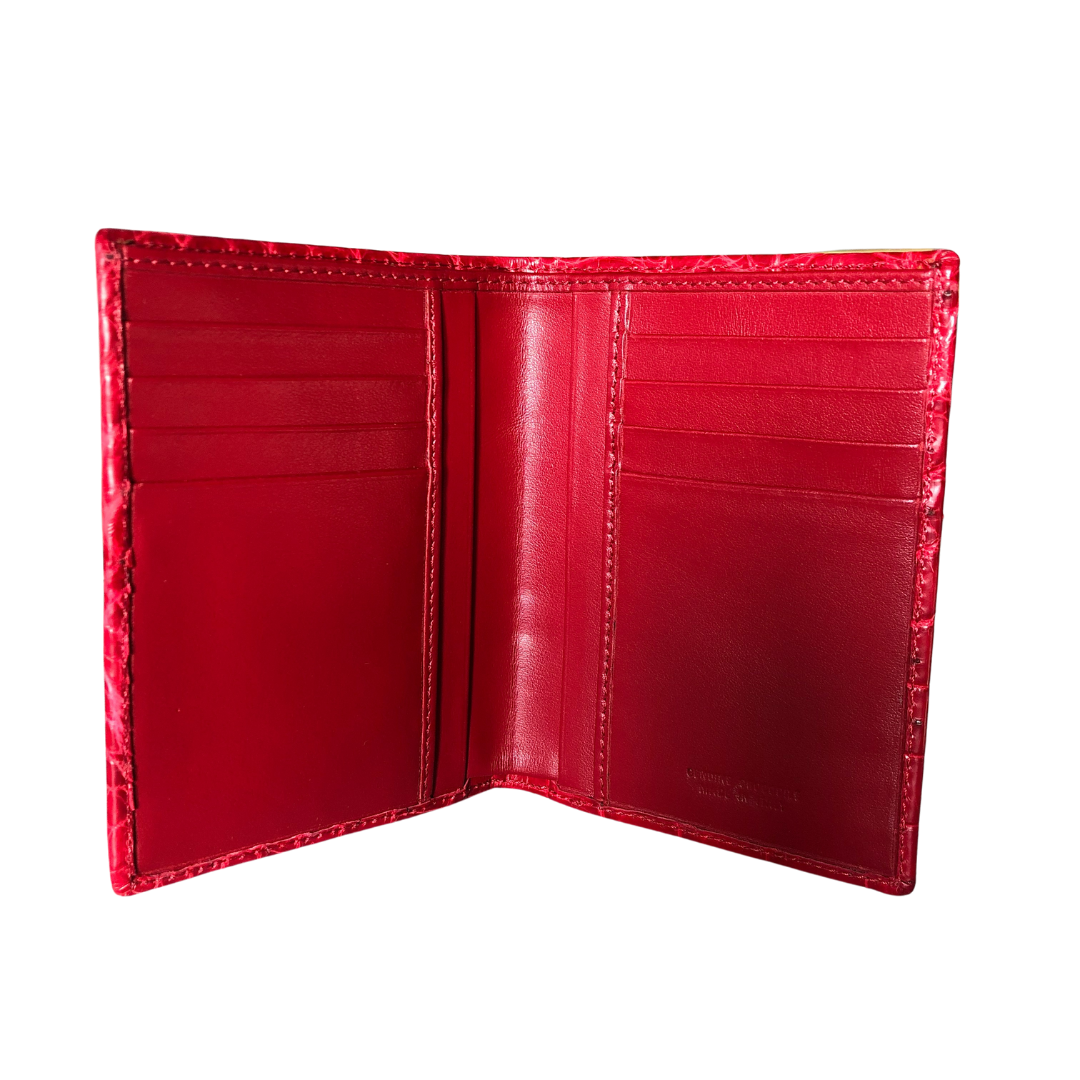 Crocodile Leather Pocket Wallet