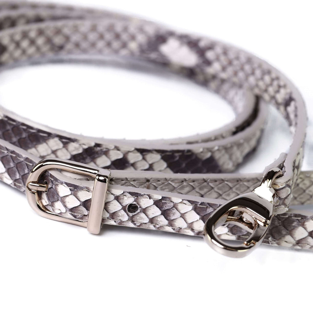 Cross Body Bag in Python Leather with Matte Finish