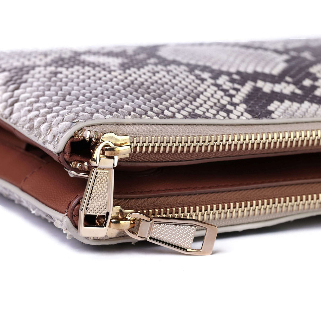 Cross Body Bag in Python Leather with Matte Finish