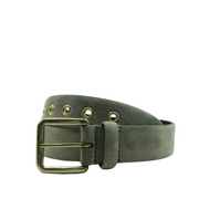 Linea Urban - Cintura in pelle di Vitello Nabuk con fori borchiati 35mm